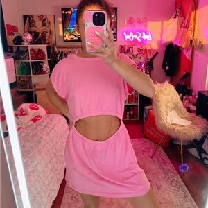 Pink Cut-Out Dress Aerie